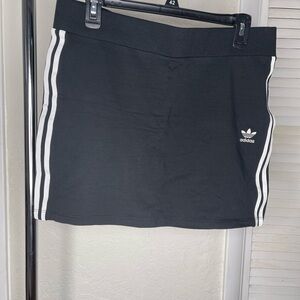 Adidas Black and White Mini Pencil Skirt Athletic
